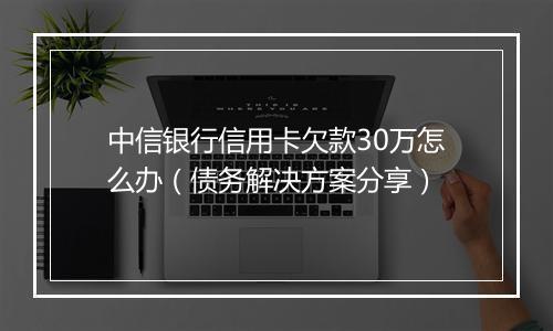 中信银行信用卡欠款30万怎么办（债务解决方案分享）