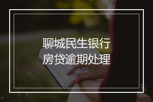 聊城民生银行房贷逾期处理