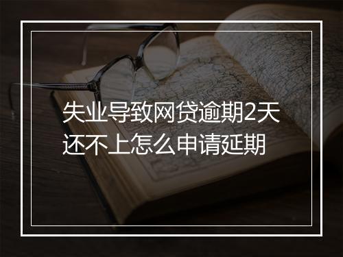 失业导致网贷逾期2天还不上怎么申请延期