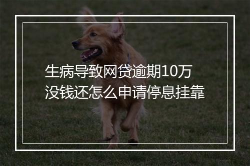 生病导致网贷逾期10万没钱还怎么申请停息挂靠
