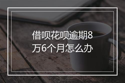 借呗花呗逾期8万6个月怎么办