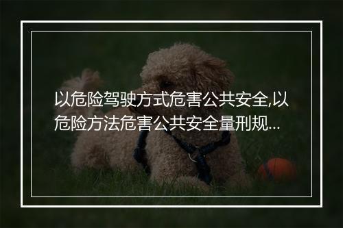以危险驾驶方式危害公共安全,以危险方法危害公共安全量刑规定
