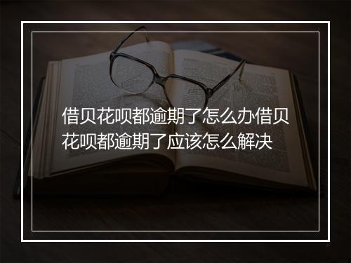 借贝花呗都逾期了怎么办借贝花呗都逾期了应该怎么解决