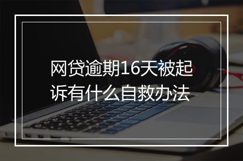 网贷逾期16天被起诉有什么自救办法