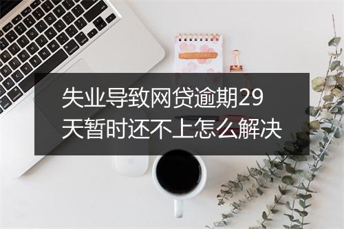 失业导致网贷逾期29天暂时还不上怎么解决