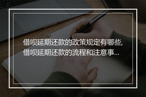 借呗延期还款的政策规定有哪些,借呗延期还款的流程和注意事项