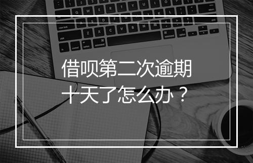 借呗第二次逾期十天了怎么办？