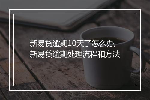 新易贷逾期10天了怎么办,新易贷逾期处理流程和方法