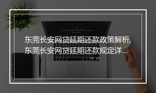 东莞长安网贷延期还款政策解析,东莞长安网贷延期还款规定详解