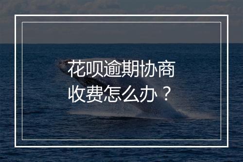 花呗逾期协商收费怎么办？