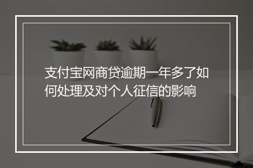 支付宝网商贷逾期一年多了如何处理及对个人征信的影响