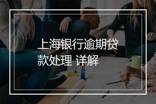 上海银行逾期贷款处理 详解