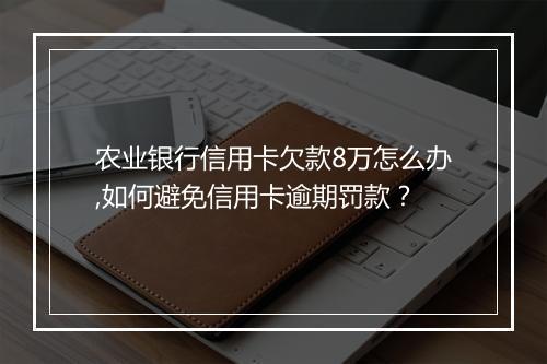 农业银行信用卡欠款8万怎么办,如何避免信用卡逾期罚款？