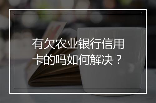 有欠农业银行信用卡的吗如何解决？