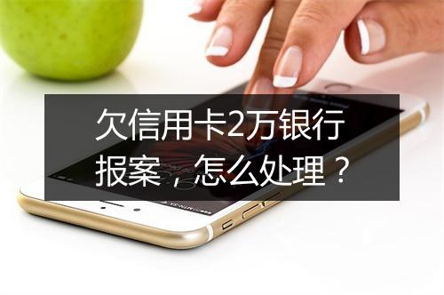 欠信用卡2万银行报案，怎么处理？
