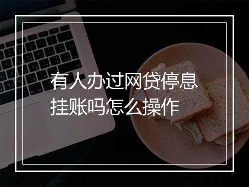 有人办过网贷停息挂账吗怎么操作