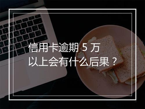 信用卡逾期 5 万以上会有什么后果？