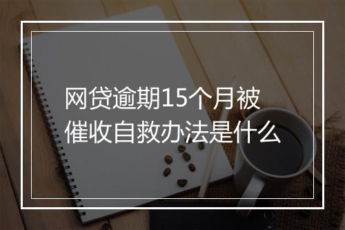 网贷逾期15个月被催收自救办法是什么
