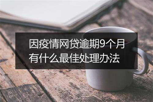 因疫情网贷逾期9个月有什么最佳处理办法