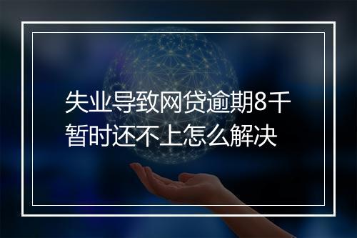 失业导致网贷逾期8千暂时还不上怎么解决