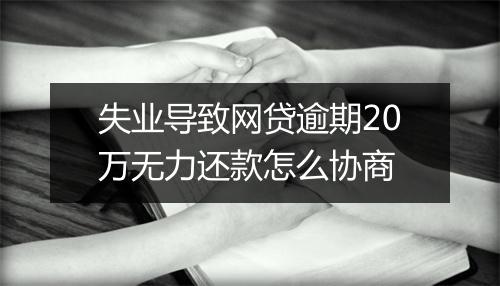 失业导致网贷逾期20万无力还款怎么协商