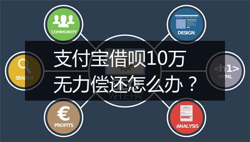 支付宝借呗10万无力偿还怎么办？