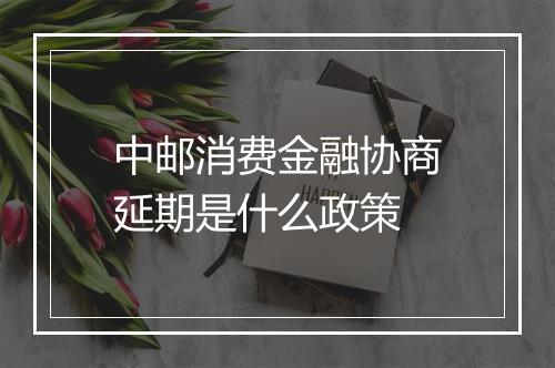 中邮消费金融协商延期是什么政策