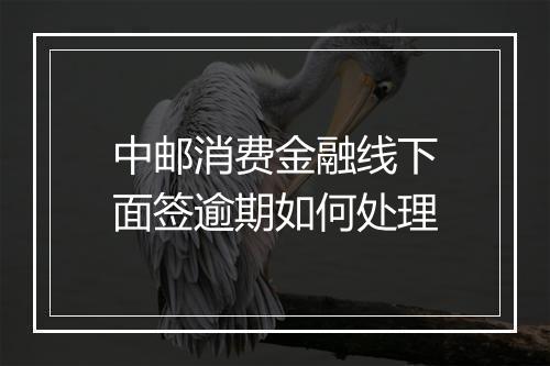 中邮消费金融线下面签逾期如何处理