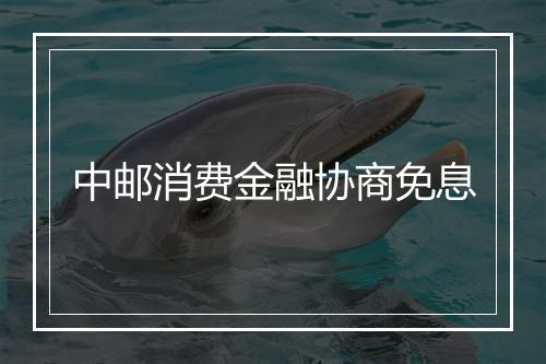 中邮消费金融协商免息