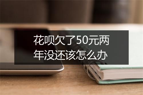 花呗欠了50元两年没还该怎么办