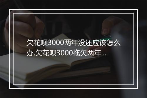 欠花呗3000两年没还应该怎么办,欠花呗3000拖欠两年后的处理措施
