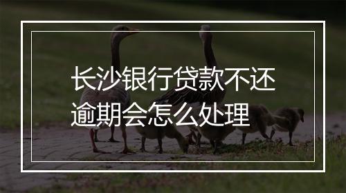 长沙银行贷款不还逾期会怎么处理
