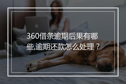 360借条逾期后果有哪些,逾期还款怎么处理？