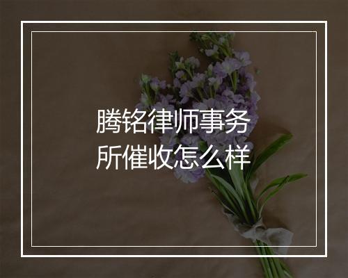 腾铭律师事务所催收怎么样