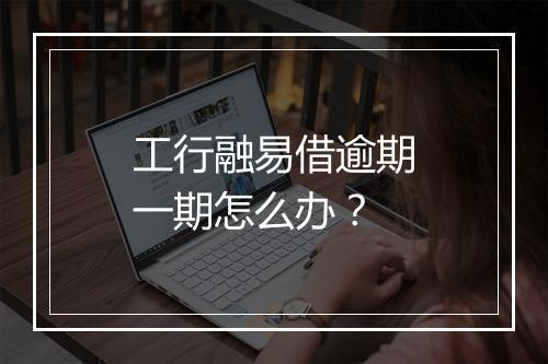 工行融易借逾期一期怎么办？