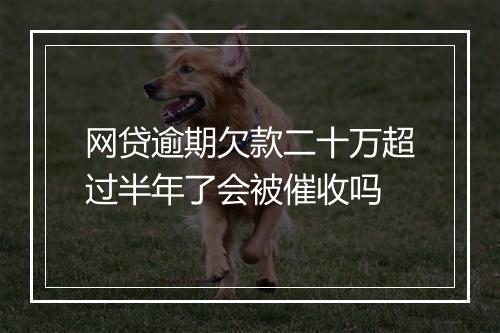 网贷逾期欠款二十万超过半年了会被催收吗