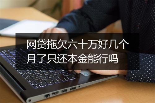 网贷拖欠六十万好几个月了只还本金能行吗