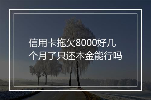 信用卡拖欠8000好几个月了只还本金能行吗