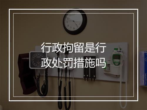 行政拘留是行政处罚措施吗