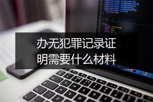 办无犯罪记录证明需要什么材料