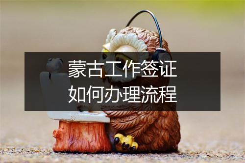 蒙古工作签证如何办理流程