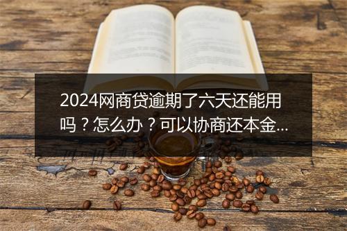 2024网商贷逾期了六天还能用吗？怎么办？可以协商还本金吗？