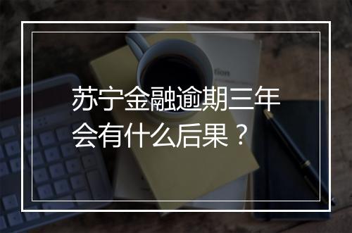 苏宁金融逾期三年会有什么后果？