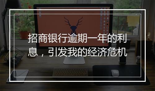 招商银行逾期一年的利息，引发我的经济危机