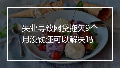失业导致网贷拖欠9个月没钱还可以解决吗