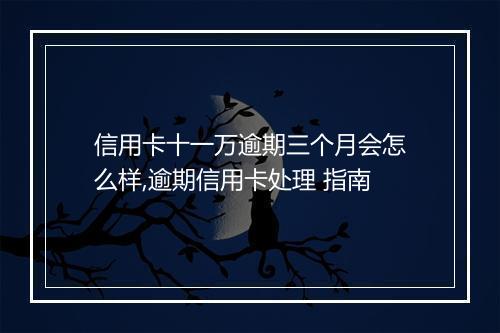 信用卡十一万逾期三个月会怎么样,逾期信用卡处理 指南