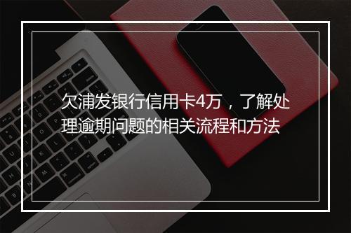 欠浦发银行信用卡4万，了解处理逾期问题的相关流程和方法
