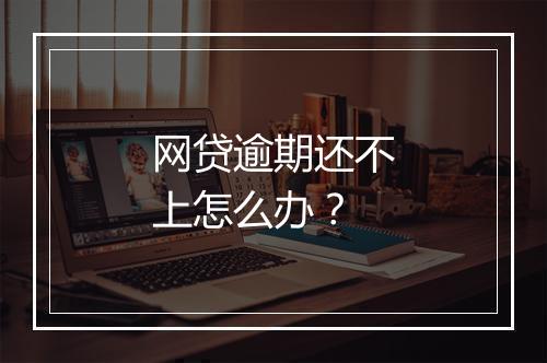 网贷逾期还不上怎么办？