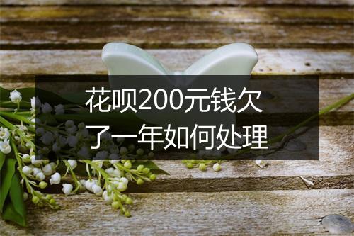 花呗200元钱欠了一年如何处理