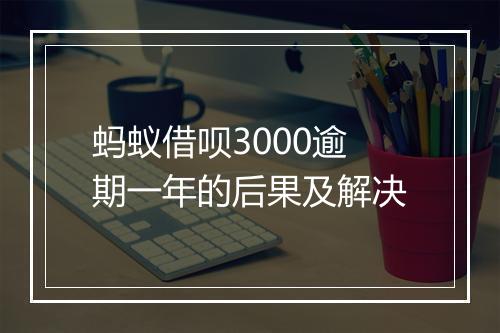 蚂蚁借呗3000逾期一年的后果及解决
